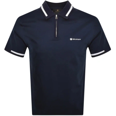 Belstaff Logo Polo T Shirt Navy In Blue