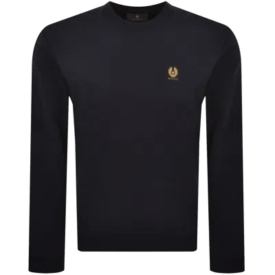 Belstaff Logo Sweatshirt Navy In Blue