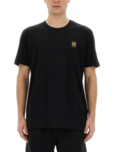 Belstaff Tshirt Con Patch Logo In Black