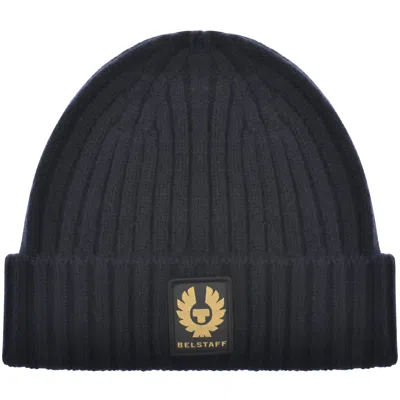 Belstaff Logo Watch Beanie Navy In Blue