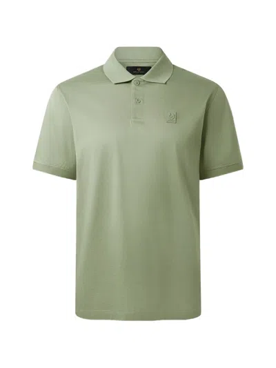 Belstaff Logo-patch Polo Shirt In Green