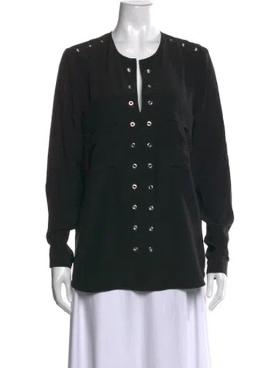 Pre-owned Belstaff Long Sleeve Blouse In Black