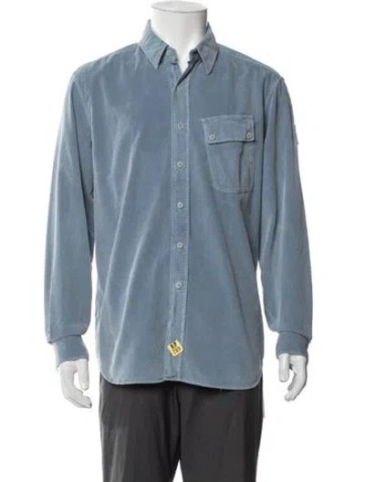 Pre-owned Belstaff Long Sleeve Denim Shirt In Blue