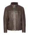 Belstaff Tundra Shearling Jacket High Collar In Brown