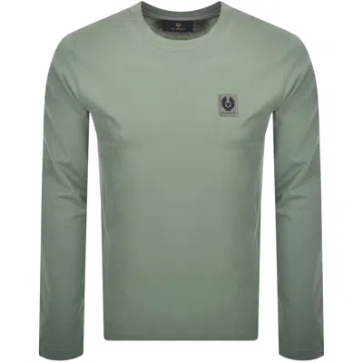 Belstaff Long Sleeve Logo T Shirt Sage Green