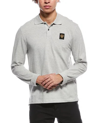 Belstaff Long Sleeve Polo Shirt In Gray