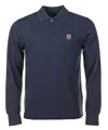 Belstaff Long Sleeve Polo Shirt Navy In Navy