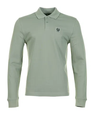 Belstaff Long Sleeve Polo Shirt Sage Green