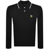 Belstaff Long Sleeve Polo T Shirt Navy In Black