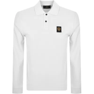 Belstaff Long Sleeve Polo T Shirt White