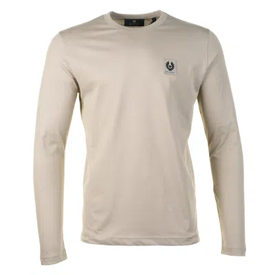 Belstaff Long Sleeve T Shirt Dark Sand In Neutral