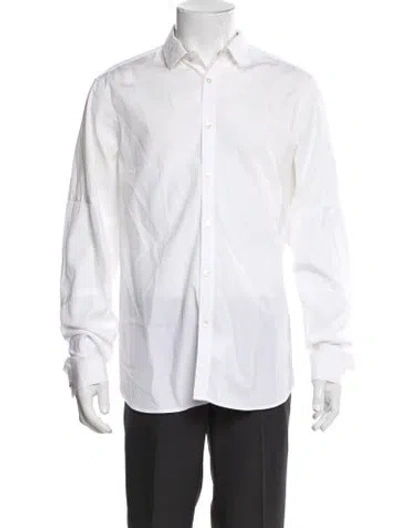 Pre-owned Belstaff Long Sleeve Tuxedo Shirt In White