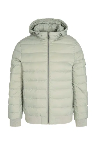Belstaff Long-sleeved Cotton-padded Jacket In Green