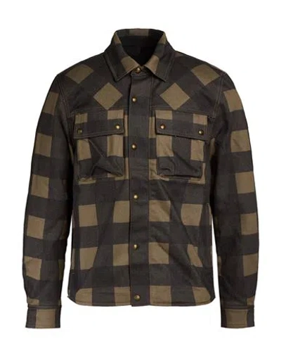 Belstaff Man Denim Outerwear Military Green Size S Cotton, Polyamide, Pet (polyethylene Terephthalat In Brown