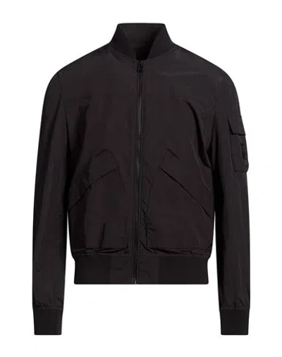 Belstaff Man Jacket Black Size L Recycled Polyamide In Brown