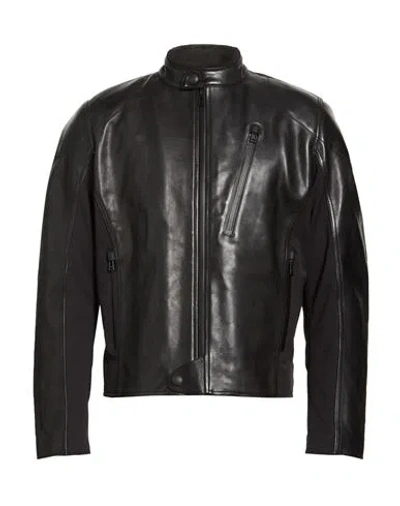 Belstaff Man Jacket Black Size M Cow Leather