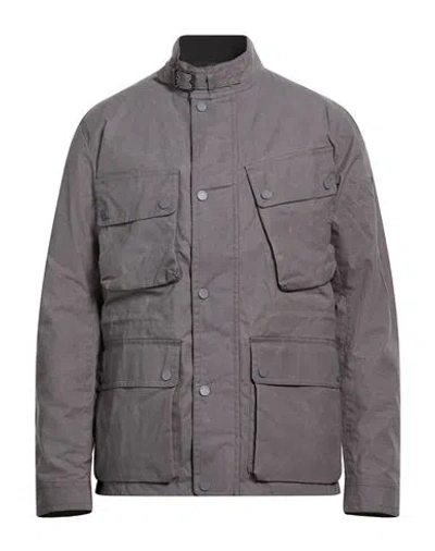 Belstaff Man Jacket Charcoal Size Xl Cotton In Blue