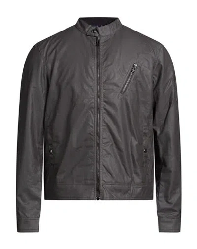 Belstaff Man Jacket Charcoal Size Xxl Cotton In Blue