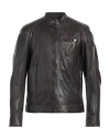 Belstaff Man Jacket Dark Brown Size 46 Lambskin