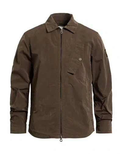 Belstaff Man Jacket Dark Brown Size Xs Polyester, Polyamide
