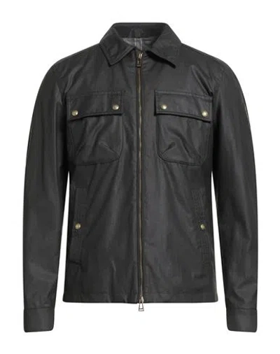 Belstaff Man Jacket Dark Green Size 3xl Cotton In Black