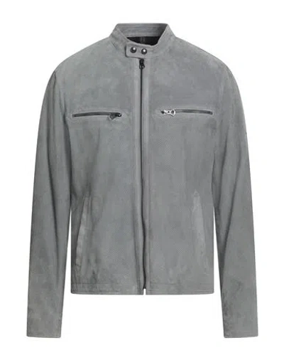 Belstaff Man Jacket Grey Size 46 Goat Skin In Gray