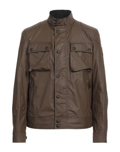 Belstaff Man Jacket Khaki Size 42 Cotton In Beige