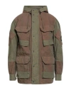 Belstaff Man Jacket Khaki Size 44 Polyamide, Cotton In Green