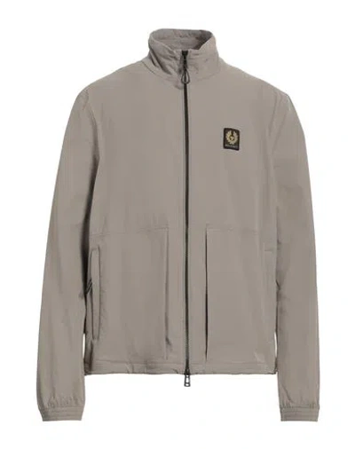 Belstaff Man Jacket Khaki Size 44 Polyamide, Elastane In Gray