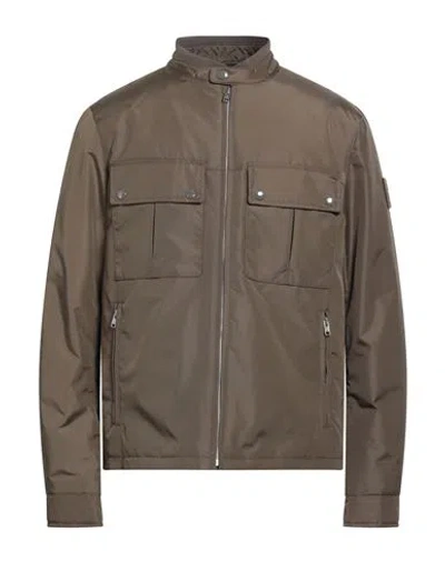 Belstaff Man Jacket Khaki Size Xl Polyamide, Polyester, Elastane In Brown