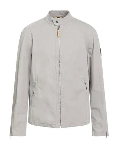Belstaff Man Jacket Light Grey Size 40 Cotton In Gray