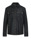 Belstaff Man Jacket Midnight Blue Size 3xl Cotton In Black