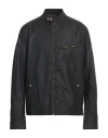 Belstaff Man Jacket Midnight Blue Size 42 Cotton In Blue