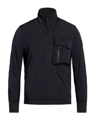 Belstaff Man Jacket Midnight Blue Size Xs Polyamide