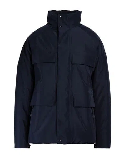 Belstaff Man Jacket Navy Size S Recycled Polyester In Black