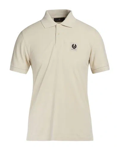 Belstaff Man Polo Shirt Beige Size S Cotton In Neutral