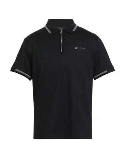 Belstaff Man Polo Shirt Black Size 3xl Cotton, Elastane