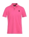 Belstaff Man Polo Shirt Fuchsia Size M Cotton, Elastane In Pink