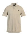 Belstaff Man Polo Shirt Khaki Size M Cotton, Elastane In Beige