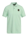 Belstaff Man Polo Shirt Lime Green Size M Cotton