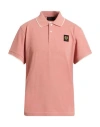 Belstaff Man Polo Shirt Salmon Pink Size Xl Cotton In Pink