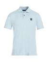Belstaff Man Polo Shirt Sky Blue Size M Cotton In Blue