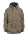 Belstaff Man Puffer Military Green Size 42 Cotton, Polyamide, Lambskin