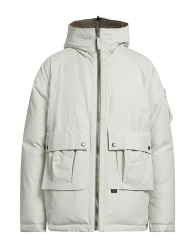 Belstaff Man Puffer Off White Size Xl Cotton, Polyamide, Polyurethane In Neutral