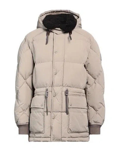 Belstaff Man Puffer Sage Green Size 40 Cotton, Polyamide, Lambskin