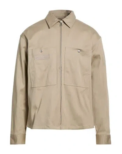 Belstaff Man Shirt Beige Size L Cotton, Elastane In Brown