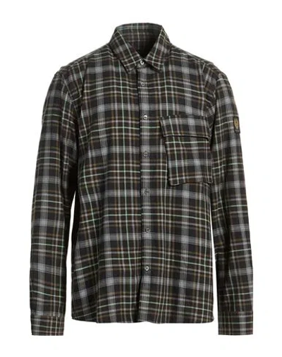 Belstaff Man Shirt Charcoal Size Xxl Cotton In Multi