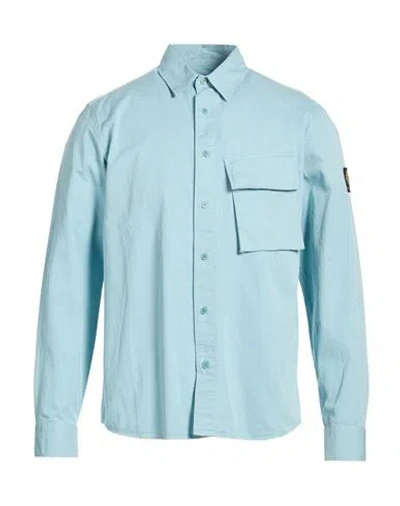 Belstaff Man Shirt Light Blue Size S Cotton