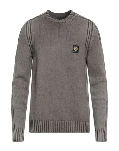 Belstaff Man Sweater Dark Brown Size L Wool In Gray