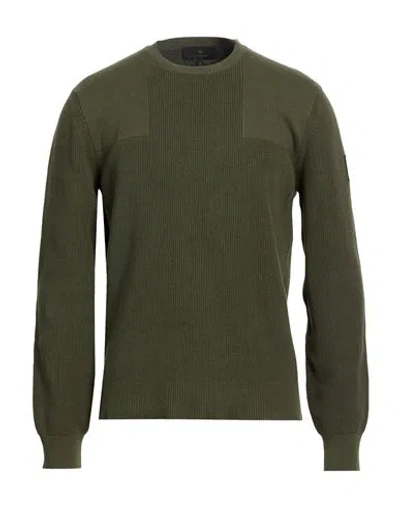 Belstaff Man Sweater Military Green Size Xxl Cotton
